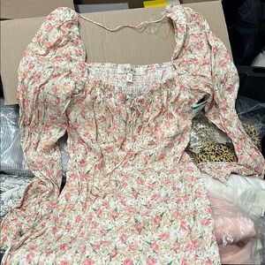 Floral Puff Sleeve Mini Dress